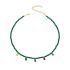 RAINBOW PEAR DROPS GREEN BEADED NECKLACE