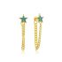 BLUE CHAIN STAR EARRING