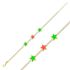 NEON GREEN AND PINK ENAMEL STARS BRACELET
