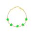 NEON GREEN ENAMEL STARS BRACELET