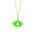 NEON GREEN ENAMEL EYE NECKLACE