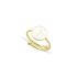 ROUND ENAMEL LETTER RING