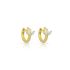 WHITE LOTUS HOOP EARRING