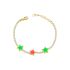 NEON GREEN AND PINK ENAMEL STARS BRACELET