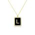 ENAMEL LETTER NECKLACE