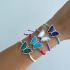 MALACHITE BUTTERFLY THREAD BRACELET-SILVER