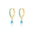 PEAR DROP TURQUOISE HUGGIE EARRING