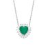 GREEN SUNSHINE HEART NECKLACE