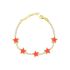 NEON PINK ENAMEL STARS BRACELET
