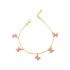 PINK ENAMEK BUTTERFLIES ANKLET