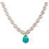 PEARL BEADED PEAR STONE NECKLACE