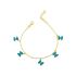 BLUE ENAMEL BUTTERFLIES ANKLET