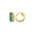 MINI EMERLAD HUGGIE EARRINGS