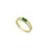 SINGLE GREEN BAGUETTE RING
