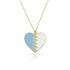 WHITE AND BLUE HEART NECKLACE