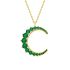 GREEN EMERALD MOON NECKLACE