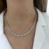 DANGLING PEAR DROPS NECKLACE-SILVER