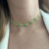 NEON GREEN ENAMEL STARS CHOKER