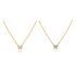 TINY DOUBLE FACE BUTTERFLY NECKLACE-LIGHT BLUE