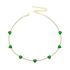 MULTI EMERALD HEARTS CHOKER