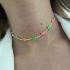 NEON GREEN AND PINK ENAMEL STARS CHOKER