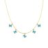 LIGHT BLUE ENAMEL BUTTERFLIES NECKLACE