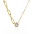 TINY ROUND STONE NECKLACE