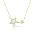 DOUBLE ENAMEL STAR NECKLACE-WHITE