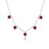 DANGLING RUBY HEARTS NECKLACE