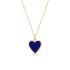 NAVY BLUE ENAMEL HEART NECKLACE