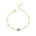 TINY BLUE ENAMEL EYE BRACELET
