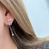 SILVER RAINBOW CHAIN EARRING