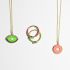 NEON GREEN ENAMEL EYE NECKLACE