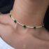 MULTI EMERALD HEARTS CHOKER
