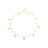 DANGLING PEAR SHAPE STONES ANKLET