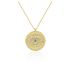BAGUETTE STONE ROUND EYE NECKLACE