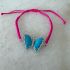 TURQUOISE BUTTERFLY THREAD BRACELET-SILVER