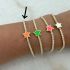 NEON ORANGE ENAMEL STAR BRACELET