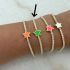 NEON GREEN ENAMEL STAR BRACELET