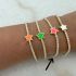 NEON PINK ENAMEL STAR BRACELET