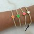 WHITE ENAMEL STAR BRACELET