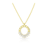 HALF CHAIN HALF BAGUETTE CIRCLE NECKLACE