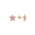 ENAMEL STAR STUD EARRING-LIGHT PINK