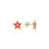 ENAMEL STAR STUD EARRINGN-NEON PINK